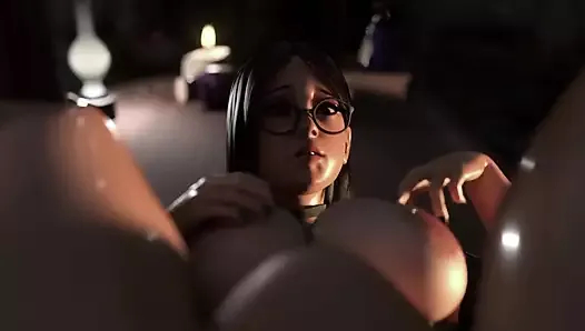 cadı ve futa sihirli kız - hentai 3d 10