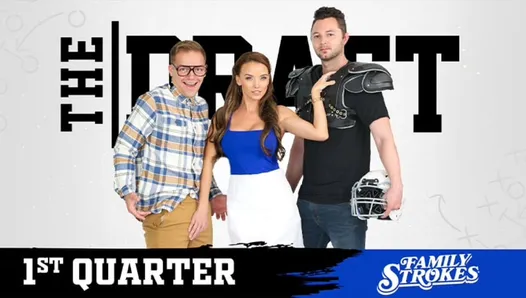 FamilyStrokes - Stepmom Pristine Edge, Dream Fantasy Football Draft Pt'yi Almak için Üvey Oğlunu Tatmin Ediyor.1