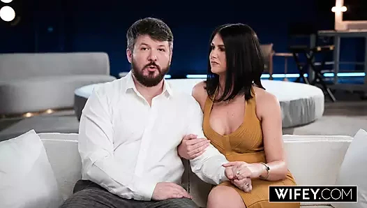 WİFEY Hubby saatler olarak onun dik Eş Sienna Rae fena çift nüfuz içinde ön arasında Onu