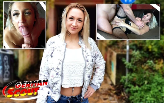 Alman izci - Sarışın Kız Gina sokakta ilk kez porno iş görüşmesi sikiş Konuşmak