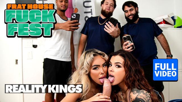 REALITY KINGS - Sultry Babes Luna Luxe & Keisha Grey Score Big In A Frat House With Hot Nerd Parker